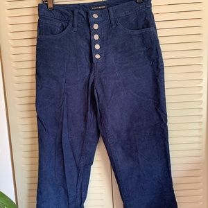 Lucky high rise flare cropped corduroy pants
